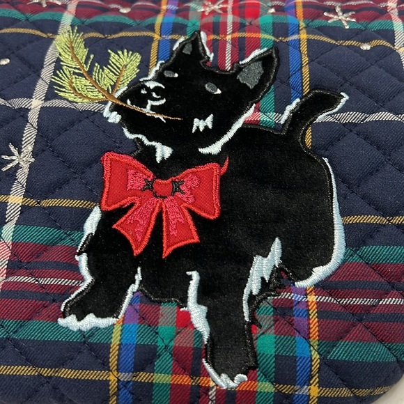 Vera Bradley Plaid Scottish Terrier Bucket Crossbody Bag - Picture 8 of 8